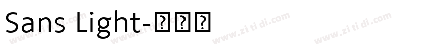 Sans Light字体转换